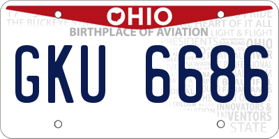 OH license plate GKU6686