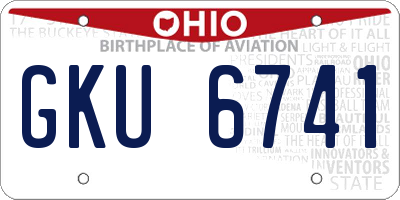 OH license plate GKU6741
