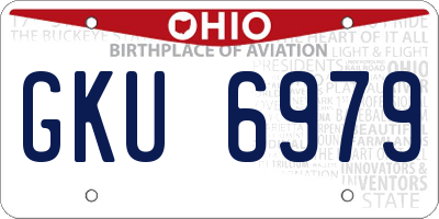 OH license plate GKU6979