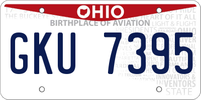 OH license plate GKU7395