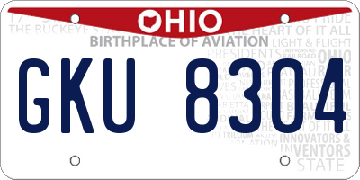 OH license plate GKU8304