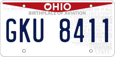 OH license plate GKU8411