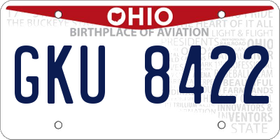 OH license plate GKU8422