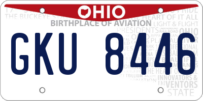 OH license plate GKU8446