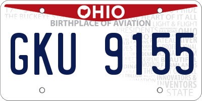 OH license plate GKU9155
