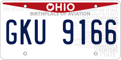 OH license plate GKU9166