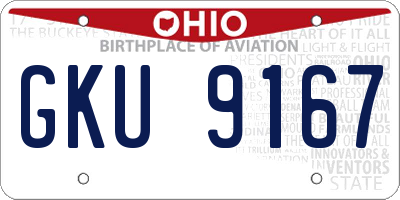 OH license plate GKU9167