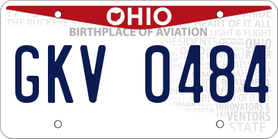 OH license plate GKV0484