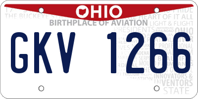 OH license plate GKV1266