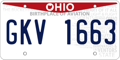 OH license plate GKV1663