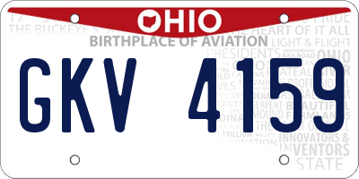 OH license plate GKV4159