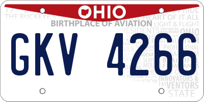 OH license plate GKV4266