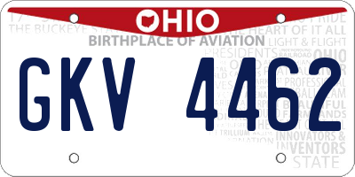 OH license plate GKV4462