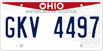 OH license plate GKV4497
