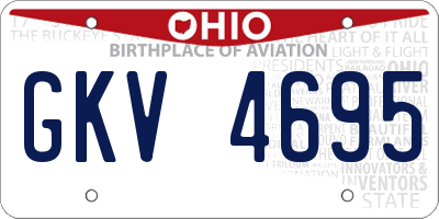 OH license plate GKV4695