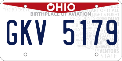 OH license plate GKV5179