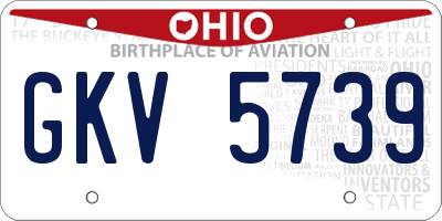 OH license plate GKV5739