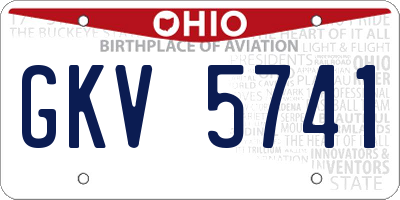 OH license plate GKV5741