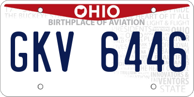 OH license plate GKV6446