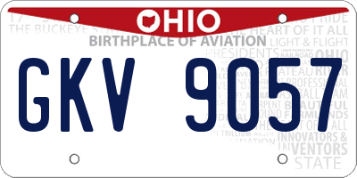 OH license plate GKV9057