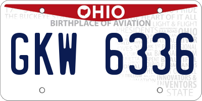 OH license plate GKW6336