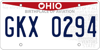 OH license plate GKX0294
