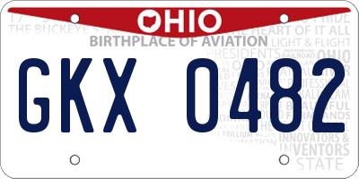 OH license plate GKX0482