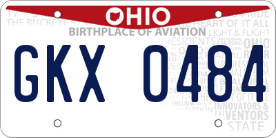 OH license plate GKX0484