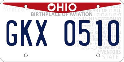 OH license plate GKX0510