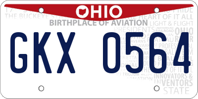 OH license plate GKX0564