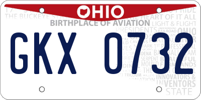 OH license plate GKX0732