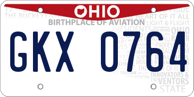OH license plate GKX0764