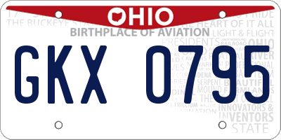 OH license plate GKX0795