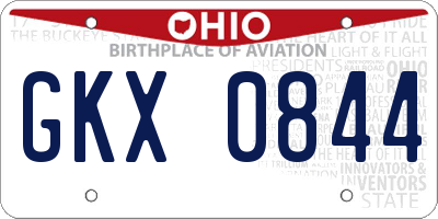 OH license plate GKX0844