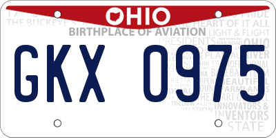 OH license plate GKX0975