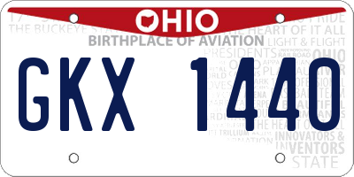 OH license plate GKX1440