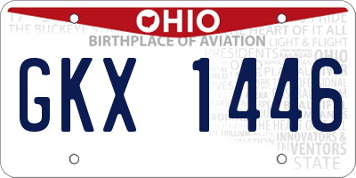 OH license plate GKX1446