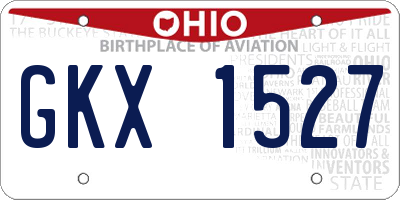 OH license plate GKX1527