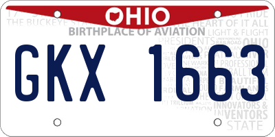 OH license plate GKX1663