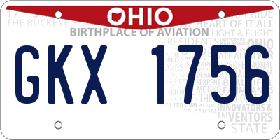 OH license plate GKX1756