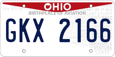OH license plate GKX2166