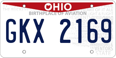 OH license plate GKX2169