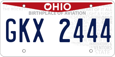 OH license plate GKX2444