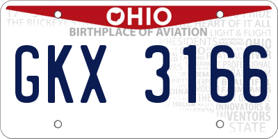 OH license plate GKX3166