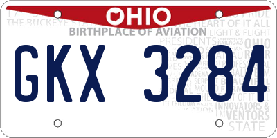 OH license plate GKX3284