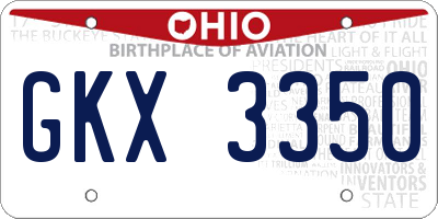 OH license plate GKX3350