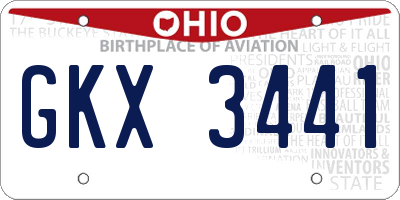 OH license plate GKX3441