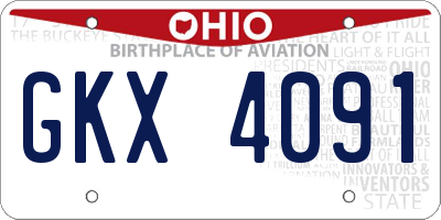 OH license plate GKX4091