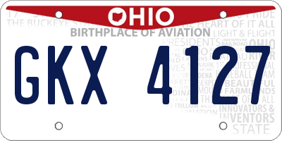 OH license plate GKX4127