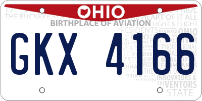 OH license plate GKX4166